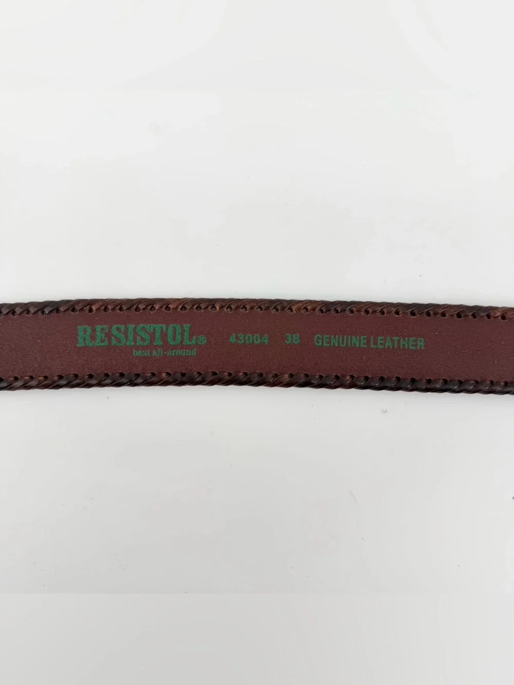Resistol Size 38 Leather Ranger Belt Brown Braided Buckstitch Western Buckle